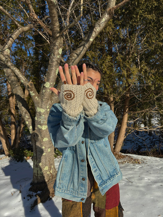 Spiral Fingerless Gloves