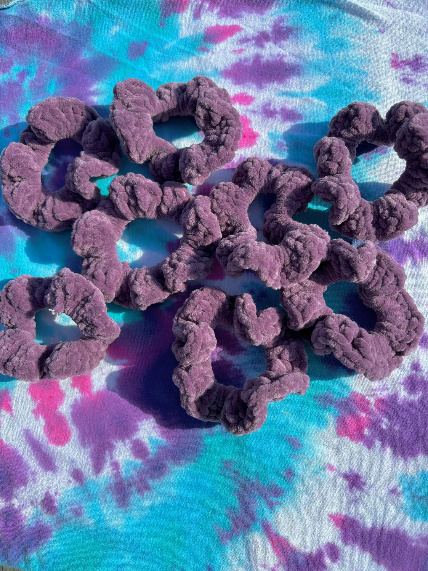 Purple Velvet Scrunchies