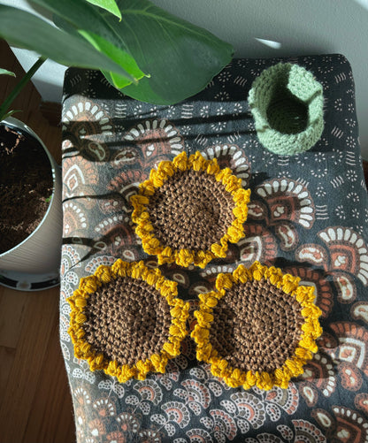 Sunflower Coaster Set